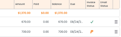 Invoice Status Column
