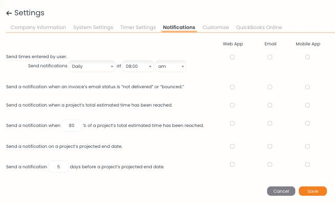 Notification Settings