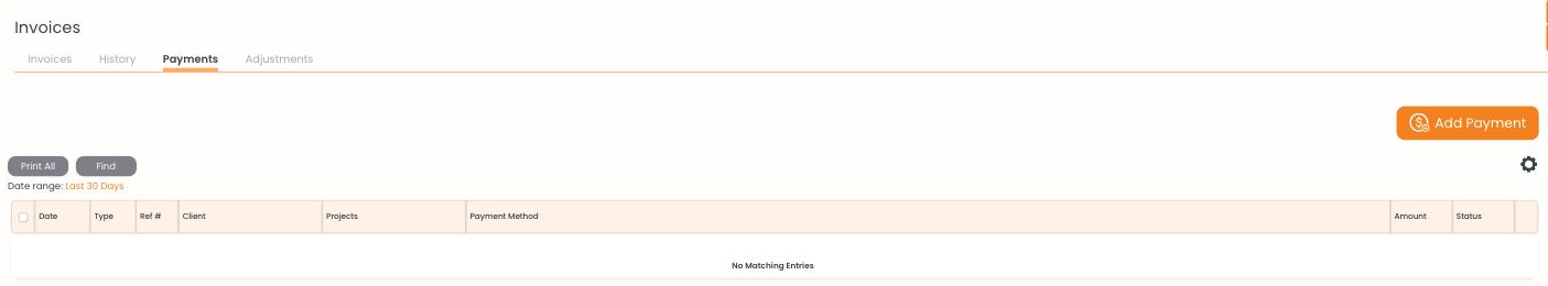 Payments Tab