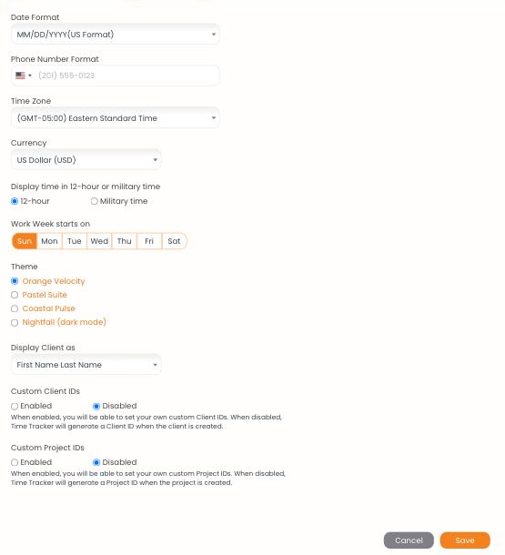 System Settings