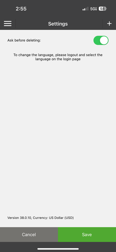 Mobile - App Settings