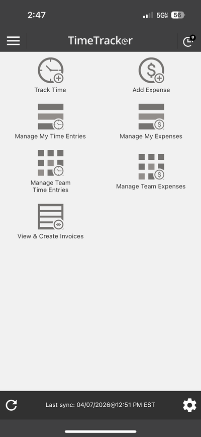 Mobile - Timer Dashboard