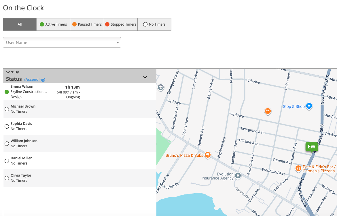 On the Clock - GPS Map