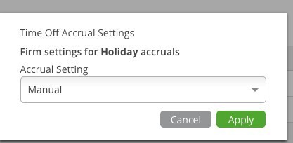 Accrual Settings from Balances
