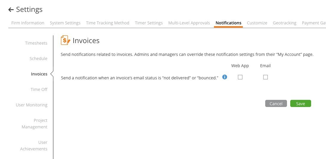 Invoice Notifications